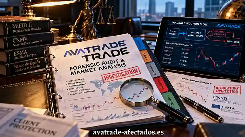 Auditoría forense sobre AvaTrade: análisis de operaciones, riesgos y expedientes periciales