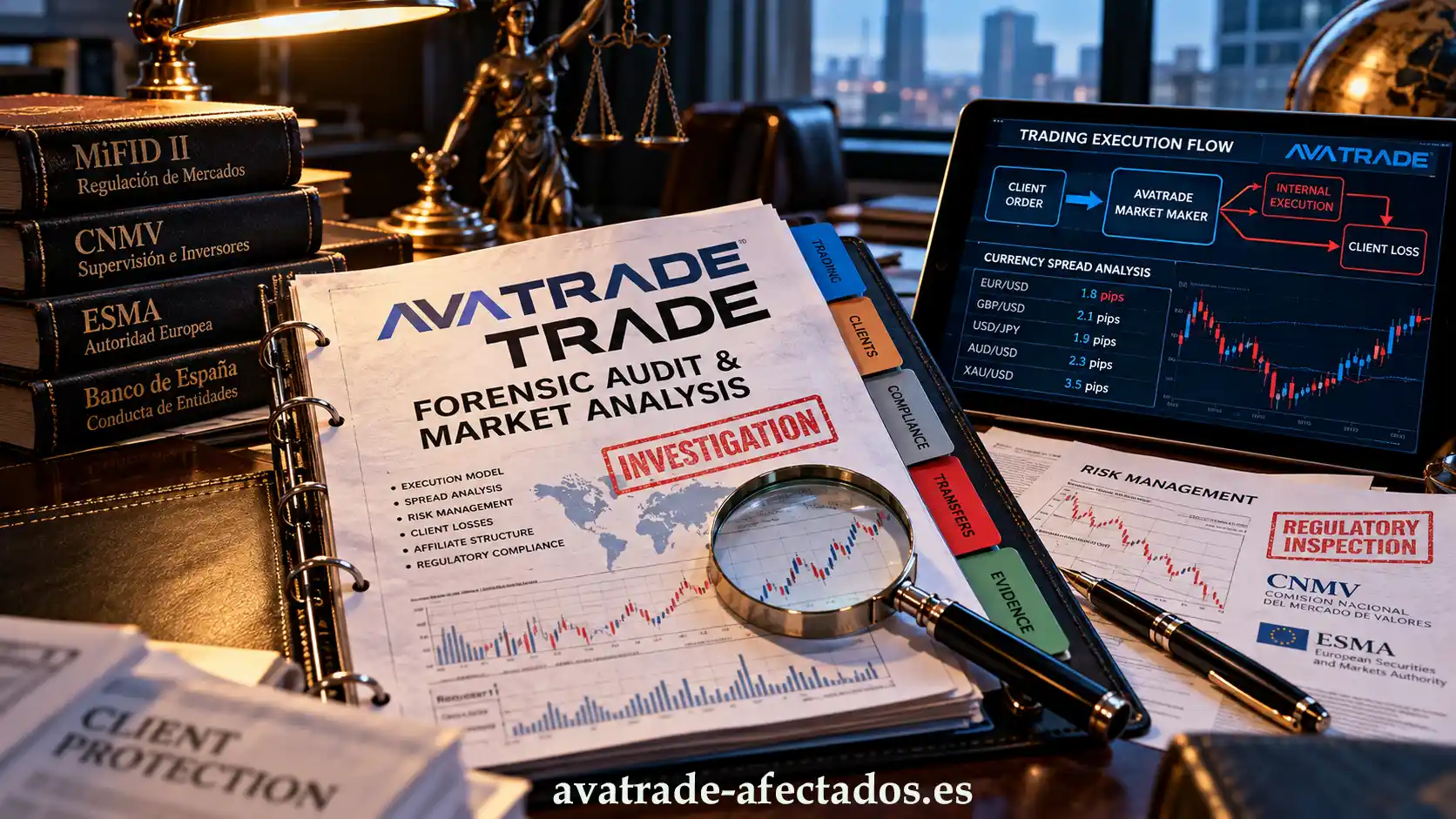 Auditoría forense sobre AvaTrade: análisis de operaciones, riesgos y expedientes periciales
