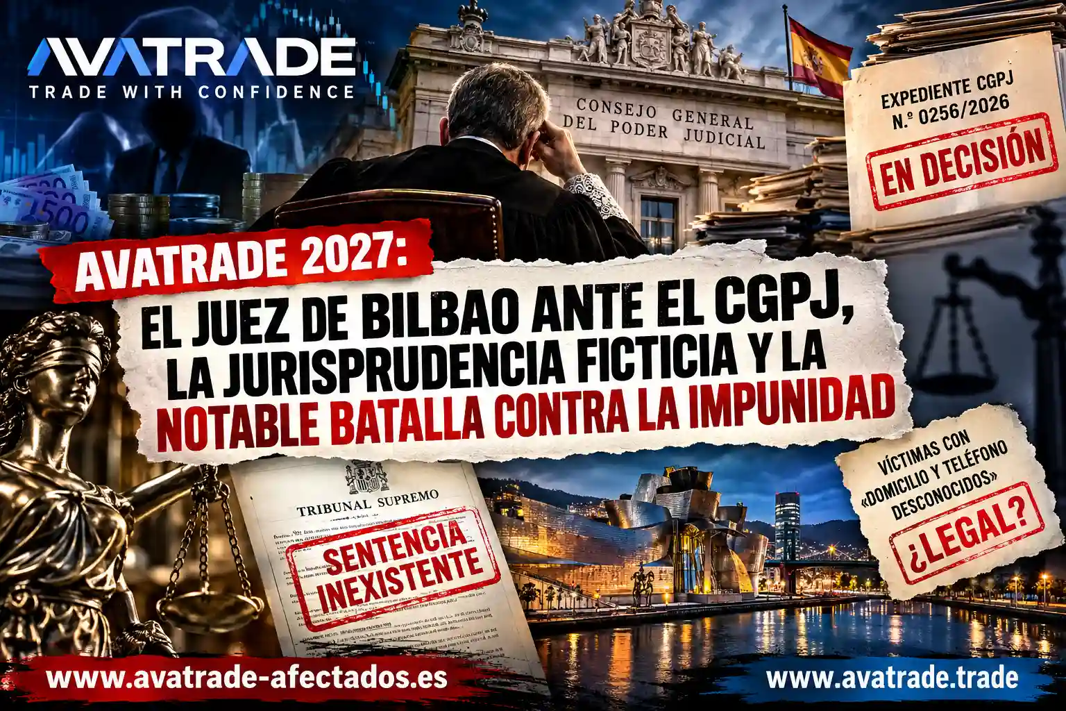 AvaTrade 2027: El juez de Bilbao ante el CGPJ, la sentencia inexistente del Tribunal Supremo y el expediente disciplinario 0256/2026