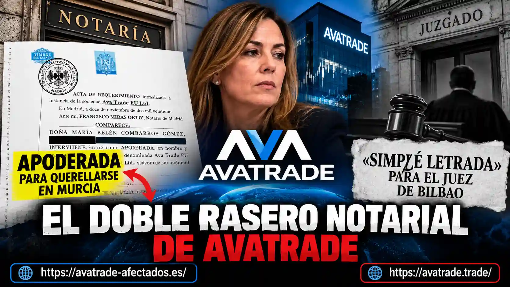 Belen Combarros AvaTrade: El doble rasero notarial, apoderada solidaria en el acta 6.328 en Murcia frente a simple letrada en el Juzgado de Bilbao hacia 2027